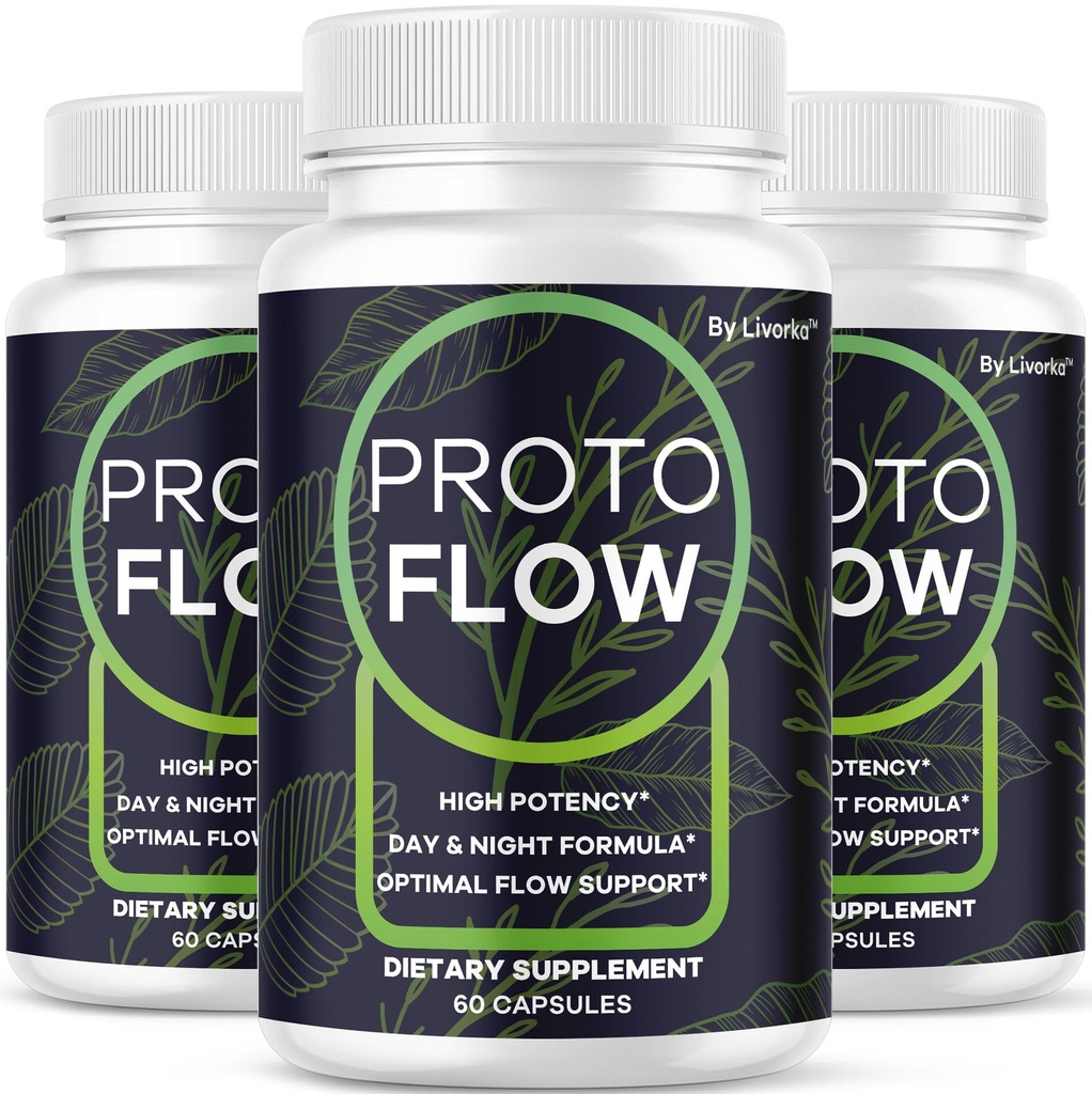 LIVORKA (3 Pack) Proto Flow - Proto Flow Support, ProtoFlow, ProtoFlow Reviews, ProtoFlow Formula, Proto Flow Cápsulas masculinas, Proto Flow Supplement for Men, Proto Flow Pills, 180 Cápsulas para 3 meses