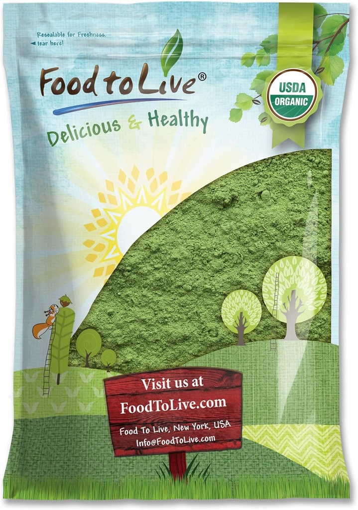 Orgânico Supergreens mistura de pó, 6 libras – Kale misto, Moringa, espirulina, Wheatgrass pó. Não-GMO, Puro, Vegan, Bulk. Rico em antioxidantes, clorofila. Ótimo para sucos, smoothies, cozimento