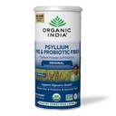 ÓRGÂNICA ÍNDIA Psyllium Husk Pó - Suplemento de fibra pré e probiótico, Suplemento de fibra orgânica Psyllium Husk, Pó inteiro Psyllium Husk sem sabor, Fibra dietética, USDA Orgânico, Sem glúten - 10 Oz