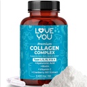 Love You Premium Colágeno Complexo – Tipos I, II, III, V & X – Cabelo, Pele, Unhas, Joias e Gut Suporte – Hidrolisado Bovinos Colágeno Peptídeos – Feita a grama, Não-GMO, 120 Cápsulas, EUA Made