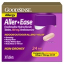 GoodSense Aller-Ease - Hidrocloreto de Fexofenadina 180 mg Comprimidos - Medicina de Alergia 24 horas para alívio interno e externo, 30 contagem