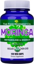 O Movimento Alimentar CO. Moringa - Certified Organic Superfood, Todo o bem-estar do corpo, Suporte de energia natural, Suporta o metabolismo saudável - 100 Cápsulas Vegan
