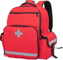 CURMIO Emergency Medical Backpack Empty, First Responder EMT Bag for EMS, Camping, Caminhadas, Home Health, Viagens de campo, Vermelho (Bag Only, Patented Design)