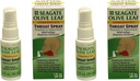 Seagate Produtos Homeopático Olive Leaf Garganta Spray (Pack of 2) 1 Once Raspberry-Spearmint