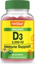 BemSim Vitamina Orgânica D3 2.000 UI (50 mcg) chicletes - Suporta osso, força muscular e imunidade - Não-GMO, sem glúten - USDA Orgânico - sabores naturais - 60 chicletes
