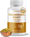 Goldenseal Root 8-in-1 Fórmula - com canela Ginger Echinacea Elderberry Black Pepper Vitamina D3 - Não-GMO, sem glúten, sem soja