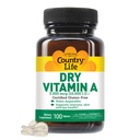 País Vida Vitamina A 10.000 UI - Suporte imunológico, Pele & Suplemento de saúde ocular, Certificado sem glúten, Vegan, Halal, Kosher, 50% Beta-Caroteno & 50% Retinil Palmitate, Fácil absorção - 100 Comprimidos
