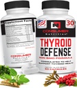 Apoio à tireóide para mulheres e homens - Ashwagandha, Cayenne, Schisandra, & Kelp para a saúde da tireóide - Zinco, vitamina B12 e suplementos de iodo para tireóide - Defesa da tireóide 30 Cápsulas