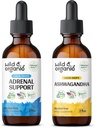 Suporte Adrenal Selvagem e Orgânico Tintura 2 fl oz & Ashwagandha Tintura 2 fl oz