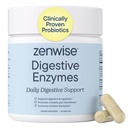 Zenwise Saúde Enzimas Digestivas para Gut Saúde & Bloating Alívio - Multi Enzimas Digestion Suplemento com Probióticos, Bromelain & Papaya para Apoio Digestivo à Saúde - Homens & Mulheres - 45 Contagem