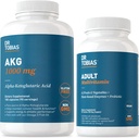 Dr. Tobias AKG Supplement & Adulto Multivitamin - Global Cellular Energy & Nutrient Support for Global Wellness and Vitality, Vegan, Non-GMO