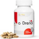 RLC, a-Drenal, Suporte adrenal para alívio de estresse e energia - 120 Cápsulas, Balance Cortisol com Ashwagandha, Rhodiola, Cordyceps e Ginseng L-Theanina, Suplementos de suporte adrenal para mulheres e homens