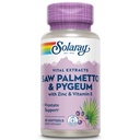 SOLARAY Serra Palmetto e Pigeum - Serra Palmetto para homens w/Pygeum Bark, Zinco, Vitamina E, Óleo de semente de abóbora - Suplementos de próstata para homens w/Beta Sitosterol - 60 dias de garantia - 30 Servings, 30 Softgels