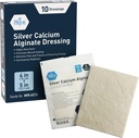 MED PRIDE Silver Alginate Alginate Wound Dressing, 10-Pack □ Altamente Absorvente, Antiaderente, Algas, Fácil remoção (4'' x 5'' Silver)
