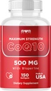 MOM Nutrix CoQ10 500mg – Suporte à Produção de Energia Celular – Melhor Absorção com Bioperine – 150 Softgels – Made in USA