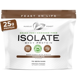 Festivais musculares Whey Feed proteína isolate, Todos os hormônios naturais Free Pasture Criado, Whey Isolate proteína pó para homens e mulheres, Limpo, sem glúten, Delicious Isolate protein - Chocolate, 5lb