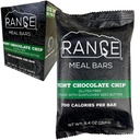 Barra de refeições de gama - Bares de alta calorias de substituição - Bares sem glúten - Refeições de mochila - 6 Pack (Chip Chocolate Menta)