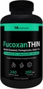 ML Naturals FucoxantHIN 240 Cápsulas Vegetais. Fucoxantina 10% 200 mg por serviço, suporta o metabolismo e o antioxidante, certificado por NSF e compatível com cGMP
