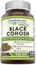 Pure Naturals Black Cohosh Menopause Relief - Soluções Naturais para Apoio à Menopausa - Suplemento 540 Mg com Puro Extrato de Raiz 120 Cápsulas
