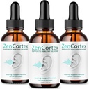 (3 Pack) Zencortex para alívio do zumbido - Fórmula Oficial - Zencortex Drops para orelhas, Zen Cortex 24 Tinnitus Drops Liquid Supplement Reviews, Zen Cortex Hearing Support Formula, Zencortex Oral (4 onças)