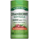 Nature's Truth Cranberry with Vitamina C Softgels - 8400mg - 150 comprimidos - Suporte à Saúde Urinary Tract - Não-GMO e Suplemento sem glúten