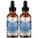 2000MG Lipossômico Glutationa Líquido, 98% Absorção, Forma ativa L-Glutationa Suplemento, Vegan Friendly, Complexo poderoso antioxidante para o sistema imunológico, Defesa do envelhecimento, Detox, 4 FL.OZ