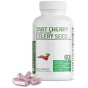 Bronson Tart Cherry Extract + Cápsulas de sementes de aipo - Potente limpeza do ácido úrico, suporte de mobilidade conjunta e suplemento de recuperação muscular - Fórmula não-GMO - 60 Cápsulas vegetarianas