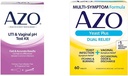 AZO Faixa de Teste de Infecção por Trato Urinário + Kit de Teste de pH vaginal + Infecção por Levedura e Comprimidos de alívio de sintomas vaginais, 60 Contagem