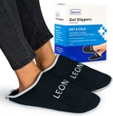 Gel Ice Pack Chinelos - Fornece terapia quente e fria para dor no pé, alívio da dor neuropatia para pés, alívio got, pés inchados, Fasciitis plantar e saltos - um tamanho se encaixa mais (preto)