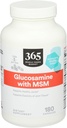 365 por mercado inteiro de alimentos, glucosamina com MSM, 180 Cápsulas