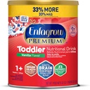 Engagrow Premium Bebida Nutricional Toddler, Natural Vanilla Flavor, Omega-3 DHA para suporte ao cérebro, Prebióticos & Vitaminas para a saúde imunológica, Não-GMO, Powder Can, 32 Oz (Pacote de 1