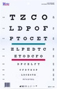 Snellen Chart com Linhas Verdes Vermelhas 10 Pés 9 X 14.