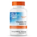 Doctor's Best Vitamina D3, Cápsula 5, 000 Iu para ossos saudáveis, Dentes, Coração e Imune Suporte, Não-GMO, Sem glúten, Sem soja, Contagem de 720 (Pacote de 1)