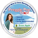 Três Lollies Preggie Pop Drops, maçã verde natural, 21 contagem