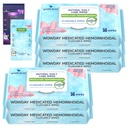 Vassouras de hemorróidas flusáveis □ Viúva de Bruxa Medicada Vassouras de Hazel Ph Equilibrado □ 304 Contagem Fragrância Livre Tratamento de Hemorroidas Adulto Hazels Wipe para alívio de coceira Bunda