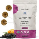 MommaBear Natural Dores Pirulitos de alívio da garganta – Elderberry & Honey Kids Tosse Pirulitos – Tosse Orgânica Crianças Lolli Doces, Sem Aditivos Artificiais – Apertado para Frescura (10 Pack)