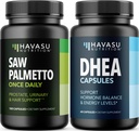 HAVASU NUTRITION DHEA 50mg Suplemento (60 Servings) & Saw Palmetto Cápsulas (100 Servings)