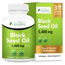 Cápsulas de óleo de semente preta 1400mg, 180 Softgels, 3 Mês de Fornecimento - Frio Pressionado Nigella Sativa, Rico em Omega 6, 9 & TQ, Black Cumin Seed Oil, Immune Support, Joias e Digestão