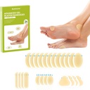 Gel Blister Hydrocoloid Bandage Pads- Bukihome 24 Count Blister Cushions para Pé, Dedo do pé, Salto - Bandagens resistente à água, Blister Pads para Prevenção e Recuperação (Pacote Variety)