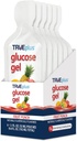 TRUEplus Glicose Gel Pouch, Fruit Punch Flavor, 15g de carboidratos de ação rápida, Livre de gordura, Sem glúten, Suporte rápido para baixo açúcar e energia de sangue, 6 Pack