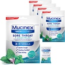 Mucinex InstaSoothe garganta dolorida + alívio de tosse ervas alpinas e sabor de hortelã, ação rápida, conforto de resfriamento, poderosa dor na garganta alívio da dor oral, 40 gotas medicadas (40 contagem (Pacote de 5))