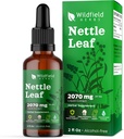 Extrato de folha de agulha de picadura gotas 2000mg (Urtica dioica L.) Absorvente de ervas melhor do que cápsulas, 1 Mês de Fornecimento, 84 Servings, Tintura livre de álcool - 2 Oz, pacote de 1