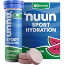Nuun Sport Electrolyte Tablets com Magnésio, Cálcio, Potássio, Cloreto e Sódio, Gluten Free & Vegan, Melancia, 8 Pack (80 Servings Total)