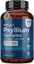 Complexo de Psyllium (Husk Cápsulas de Psyllium) com Pó de Psyllium, Elm e Ginger para limpar e apoiar Sistema Digestivo de Saúde