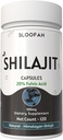 Cápsulas de Shilajit 500mg 20% Extrair Asfalto Purificado □ Suplemento Natural de Ervas Não-GMO, Gluten-Free, GMP-Certified