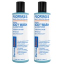 Dermasolve Medicated Psoríase Body Wash - 2-Pack (8,0 onças cada) - Proven to Providence Relief from Psoríase, Eczema & Seborreic Dermatite, Doctor Recomendado para Secura, Coceira, Vermelho, Flaky, Pele Escamosa