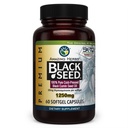 Ervas surpreendentes Premium Black Seed Oil Cápsulas - alta potência, frio Pressionado Nigella Sativa Aids na saúde digestiva, suporte imunológico e função do cérebro - 60 contagem, 1250mg