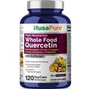 NusaPure Quercetin com Bromelain 500mg .120 Veggie Caps  ou 43 Fruit Veggie Grain Herbs Enzyme mistura probiótica , Não-GMO, Vegan, Bioperine