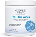 Fórmula veterinária Smart Coat Complex Eye + Face Wipes para cães e gatos, 100 quilates – Remova delicadamente as manchas de lágrimas, limpe a pele facial e a descarga ocular, livre de fragrância, pré-hidratado