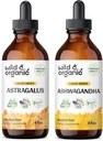 Selvagem e orgânica Astragalus Tintura 4 fl oz & Ashwagandha Tintura 4 fl oz